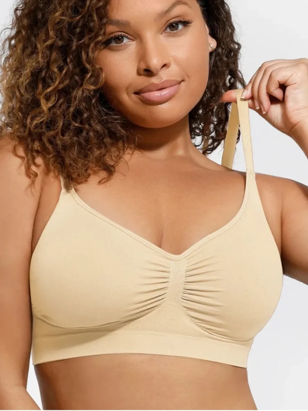 Seamless Nude Comfort Wireless Bra XL